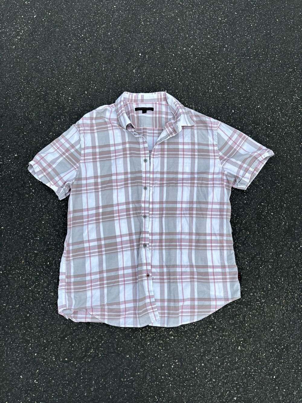 John Varvatos U.S.A. Men's Short Sleeve Plaid Button Down Shirt